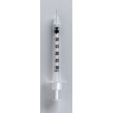 Syringe insulin with needle attached 0.3ml syringe with 30g x 8mm needle BD Micro-Fine